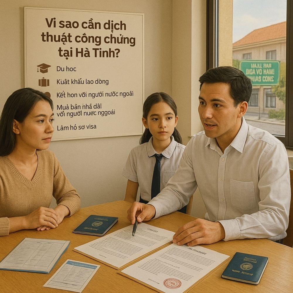 Dịch thuật công chứng Hà Tĩnh uy tín