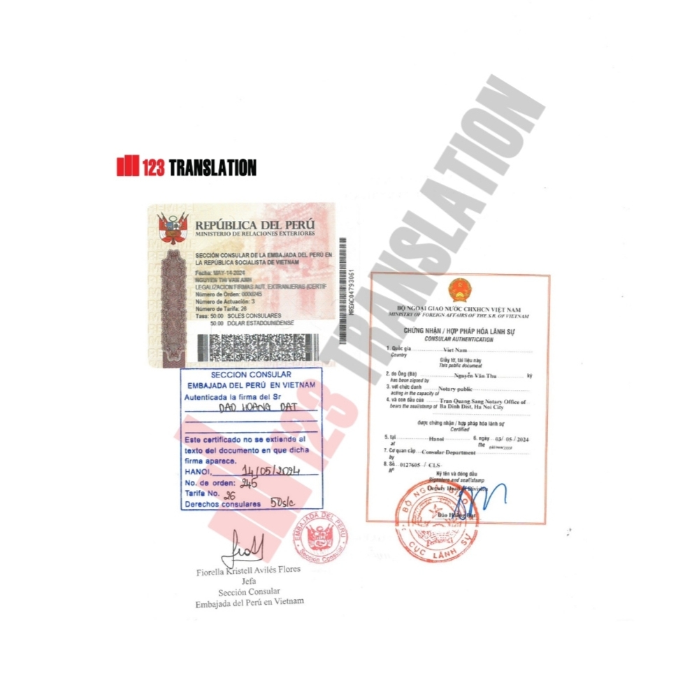Các Giấy Tờ Cần Hợp Pháp Hóa Lãnh Sự