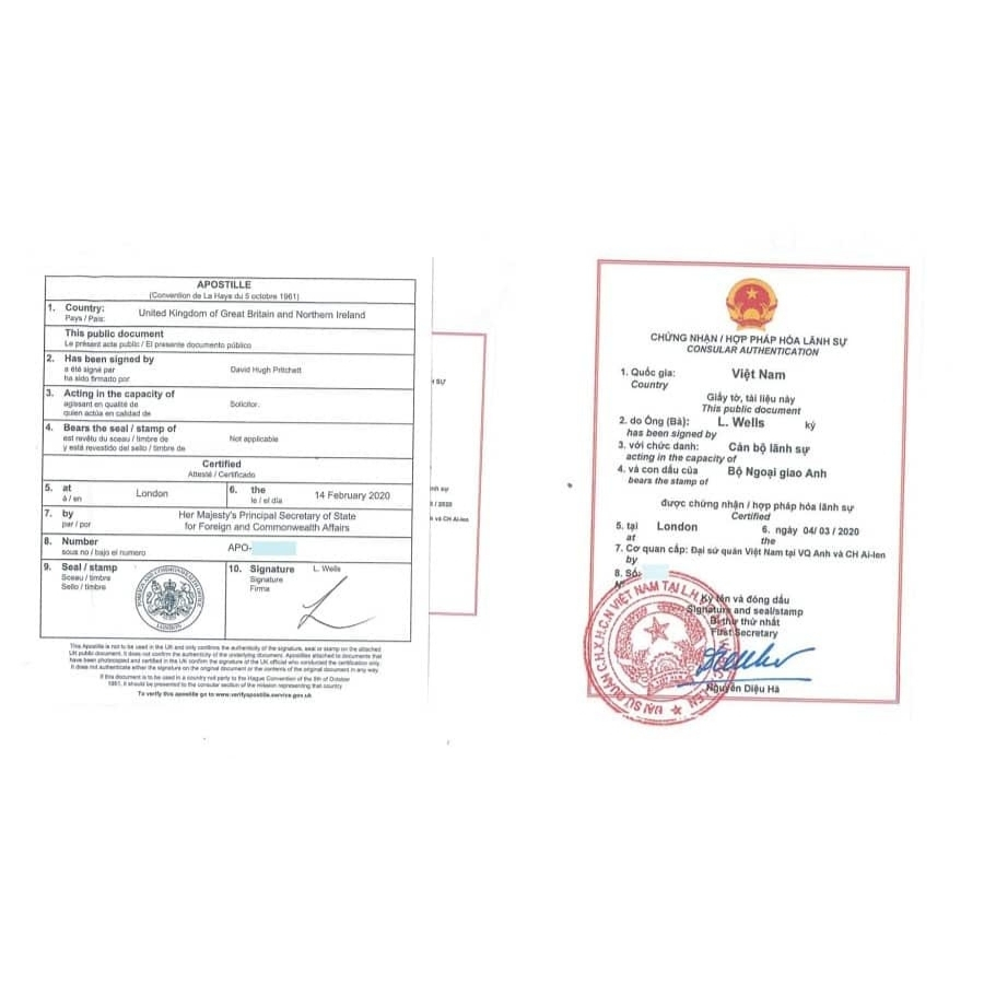 Con dấu Hợp pháp hóa Lãnh sự