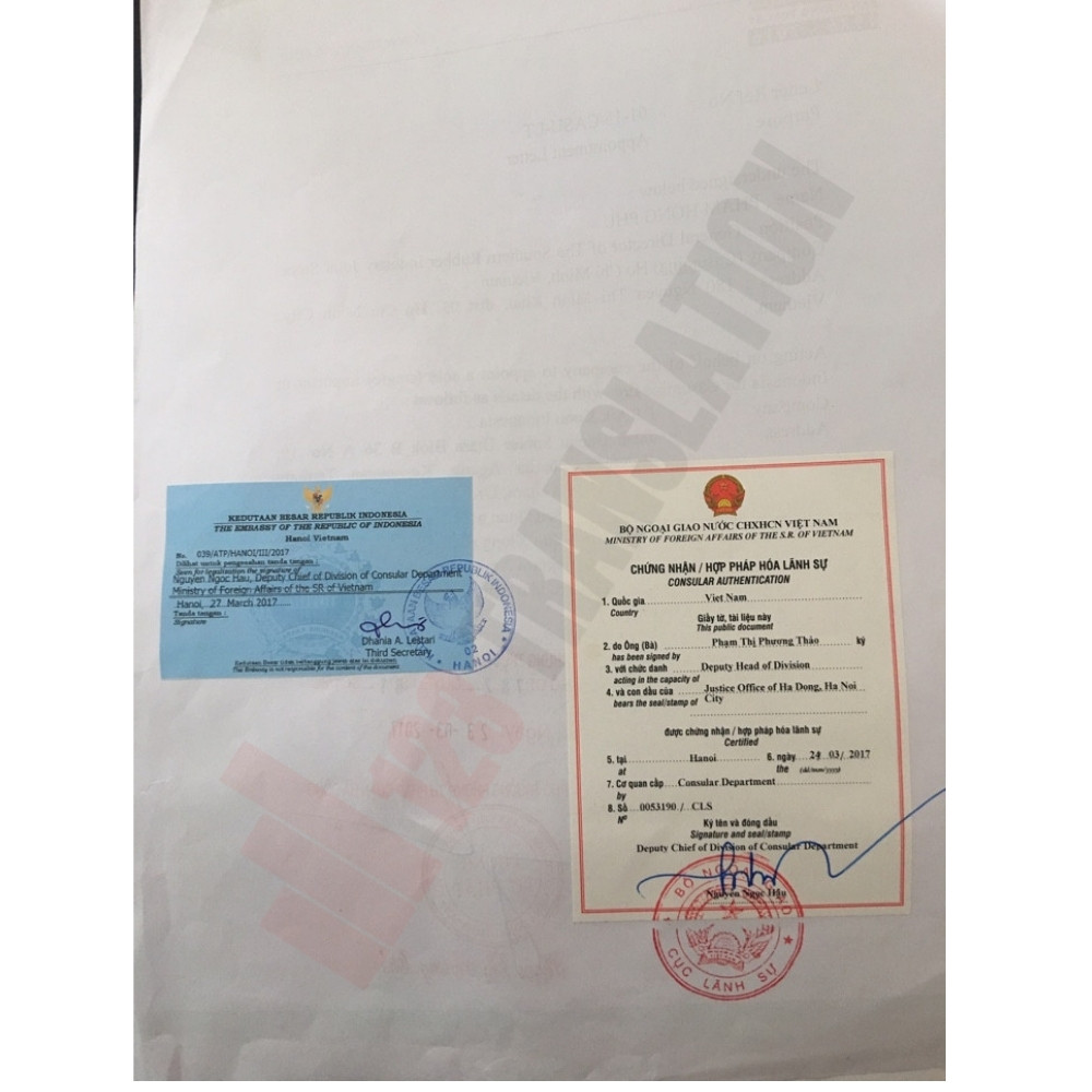 Công Chứng Và Hợp Pháp Hóa Lãnh Sự