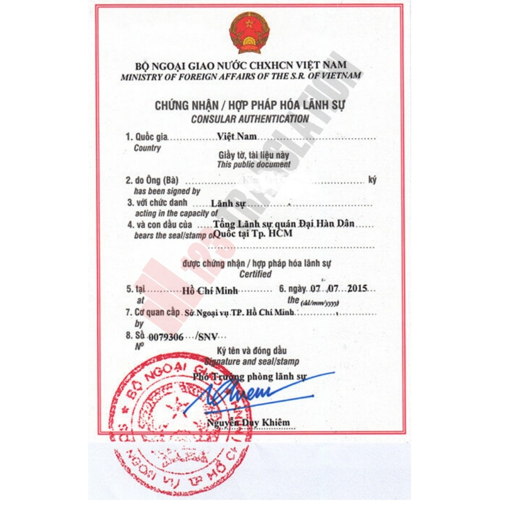 Công Chứng Và Hợp Pháp Hóa Lãnh Sự