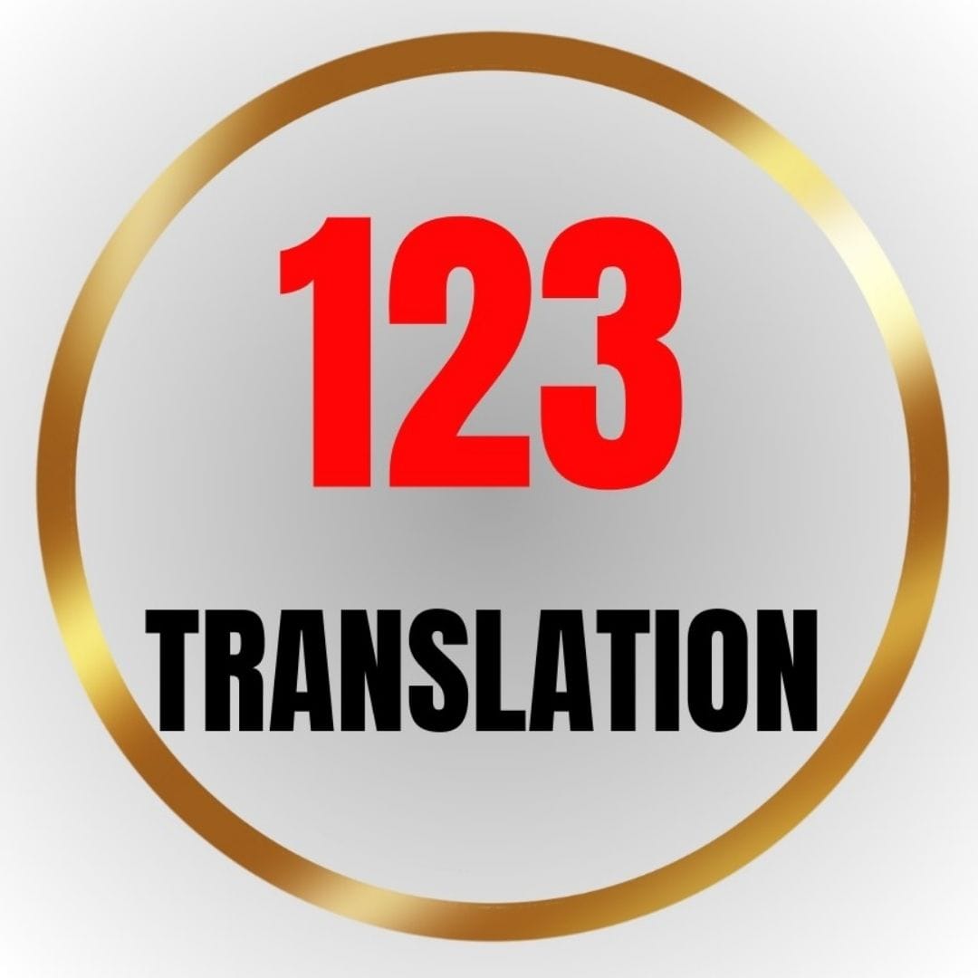 Logo văn phòng dịch thuật 123 - văn phòng Dịch thuật Công chứng uy tín tại Hà Tĩnh