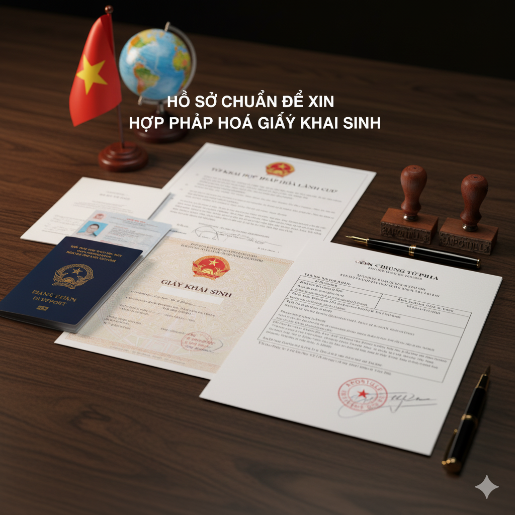 HỒ SƠ CHUẨN ĐỂ XIN HỢP PHÁP HOÁ GIẤY KHAI SINH