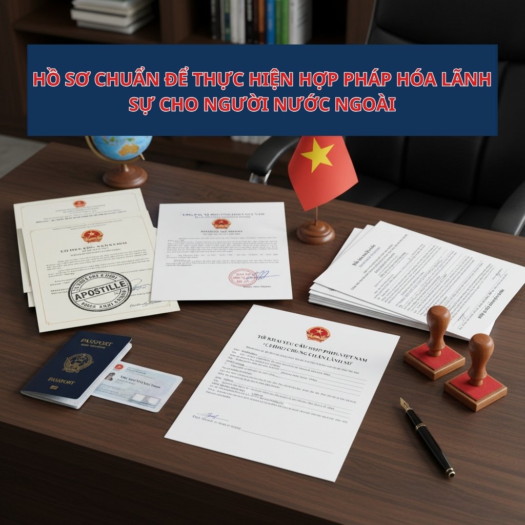 HỒ SƠ CHUẨN ĐỂ THỰC HIỆN HỢP PHÁP HÓA LÃNH SỰ CHO NGƯỜI NƯỚC NGOÀI