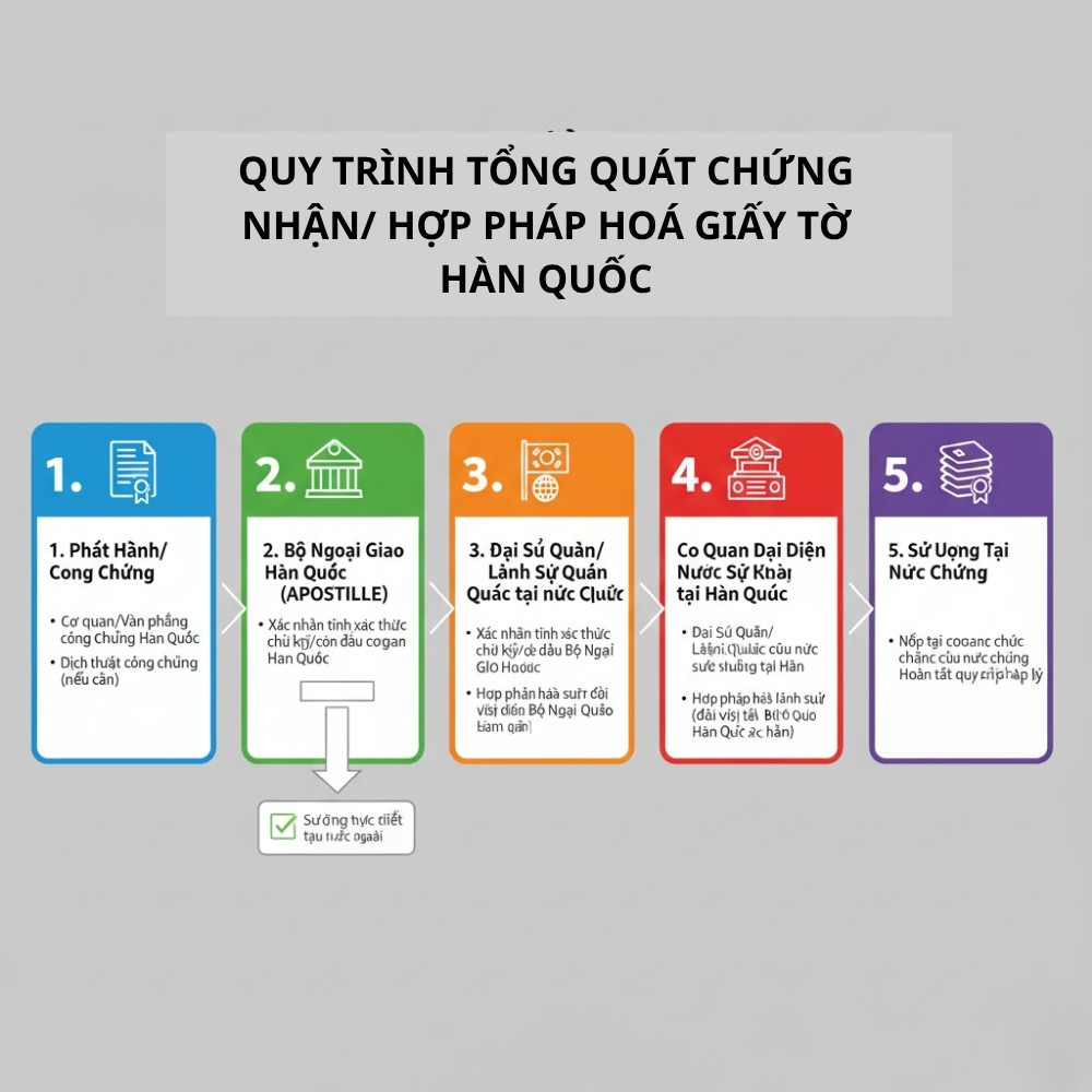 Hợp Pháp Hóa Giấy Tờ Hàn Quốc