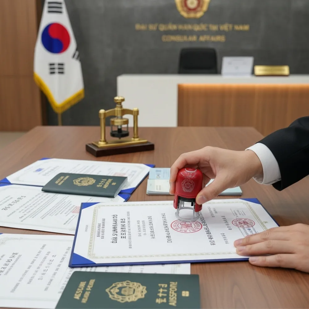 Hợp Pháp Hóa Giấy Tờ Hàn Quốc