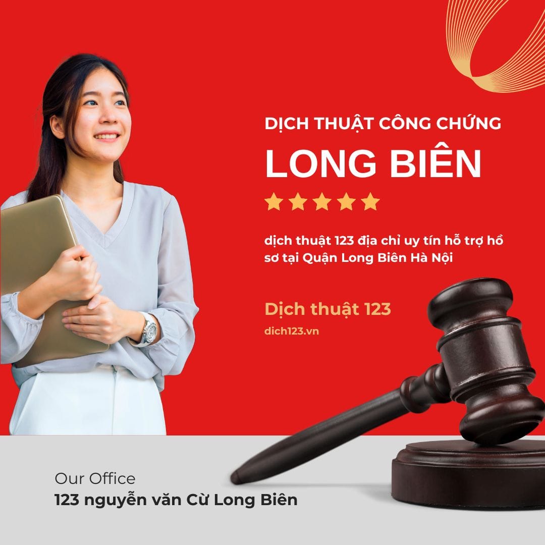 Văn phòng dịch thuật công chứng Long Biên