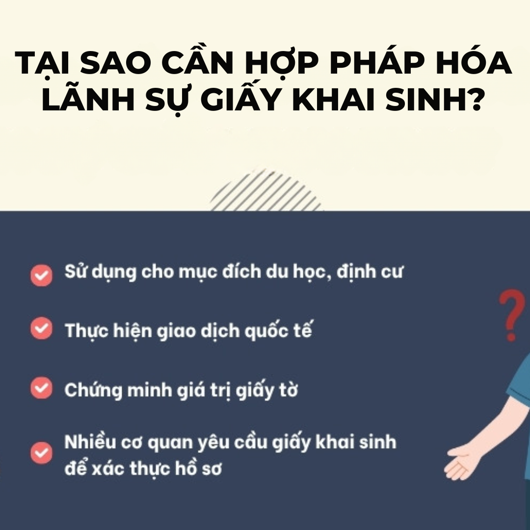 Các trường hợp cần làm hợp pháp hoá lãnh sự giấy khai sinh