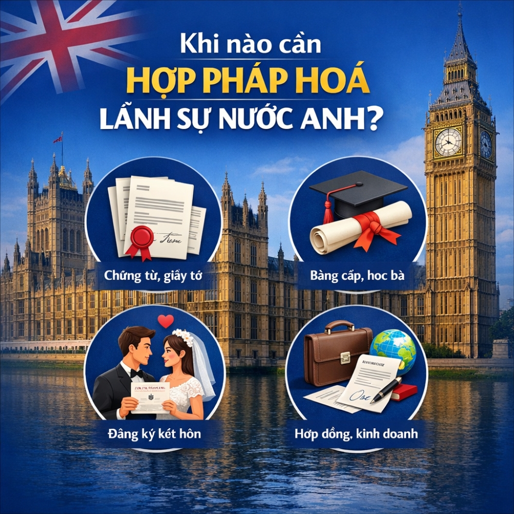 Tìm hiểu quy trình Hợp pháp hoá lãnh sự nước Anh giúp giấy tờ Việt Nam được công nhận hợp pháp tại Anh.