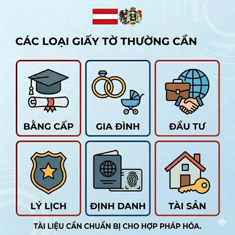 Hoàn tất hợp pháp hoá lãnh sự Áo để sử dụng tại nước ngoài