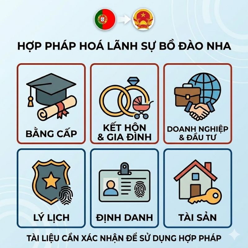 Kiểm tra thông tin giấy tờ khi hợp pháp hoá lãnh sự Bồ Đào Nha