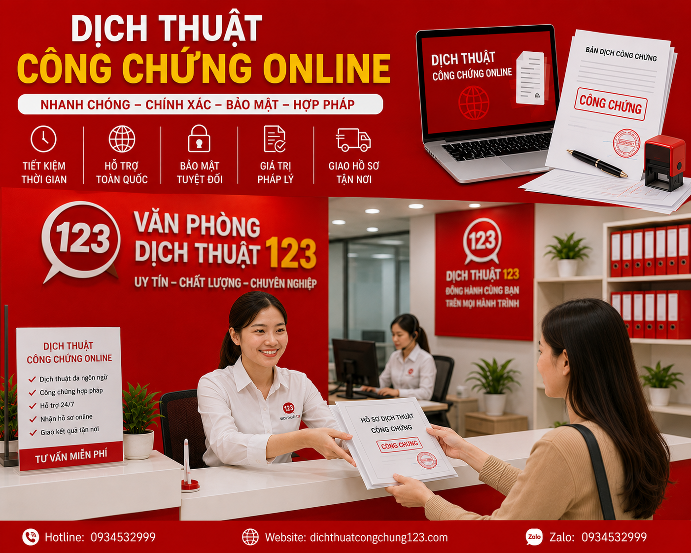 Dịch thuật công chứng online 123 -123