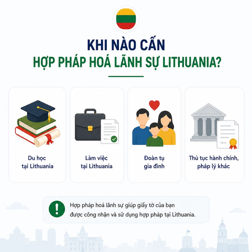 Quy trình thực hiện hợp pháp hoá lãnh sự Lithuania nhanh chóng, rõ ràng
