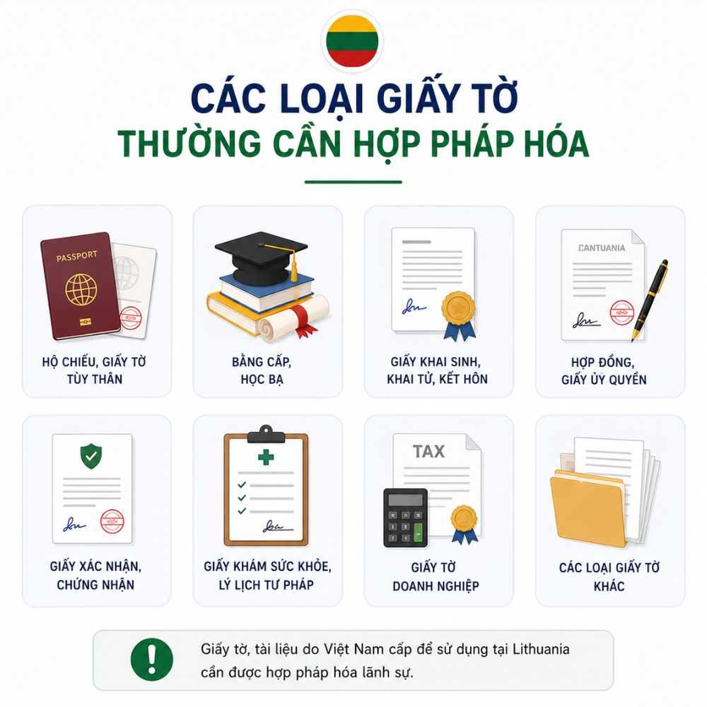 Dịch thuật công chứng chính xác trước khi hợp pháp hoá lãnh sự Lithuania