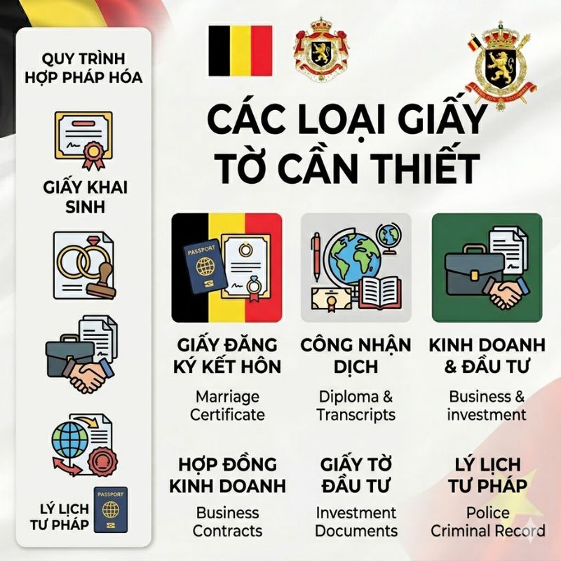Dịch thuật công chứng trước khi hợp pháp hoá lãnh sự Bỉ