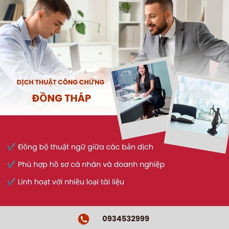 Dịch thuật công chứng đa ngôn ngữ Đồng Tháp hỗ trợ đa dạng ngôn ngữ và nhiều lĩnh vực chuyên ngành, mang đến giải pháp phù hợp cho cả cá nhân lẫn doanh nghiệp.