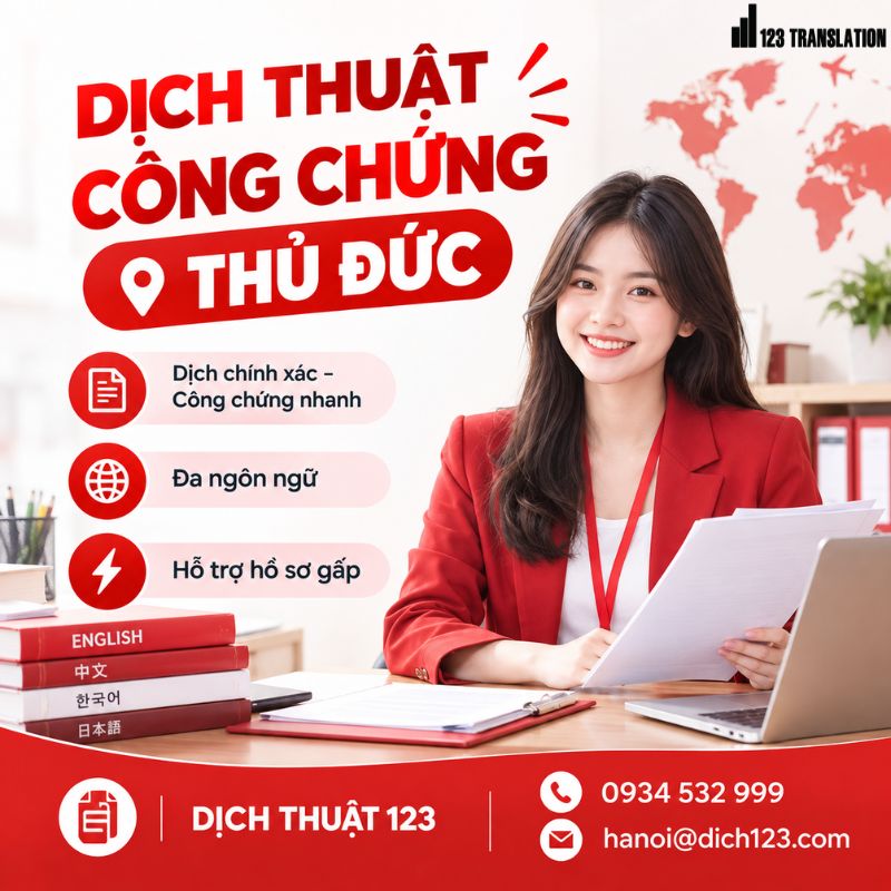 Dịch thuật công chứng Thủ Đức – Dịch vụ chuyên nghiệp, nhanh chóng, chính xác