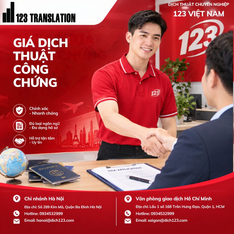 Giá dịch thuật công chứng: Bảng giá và những thông tin cần biết