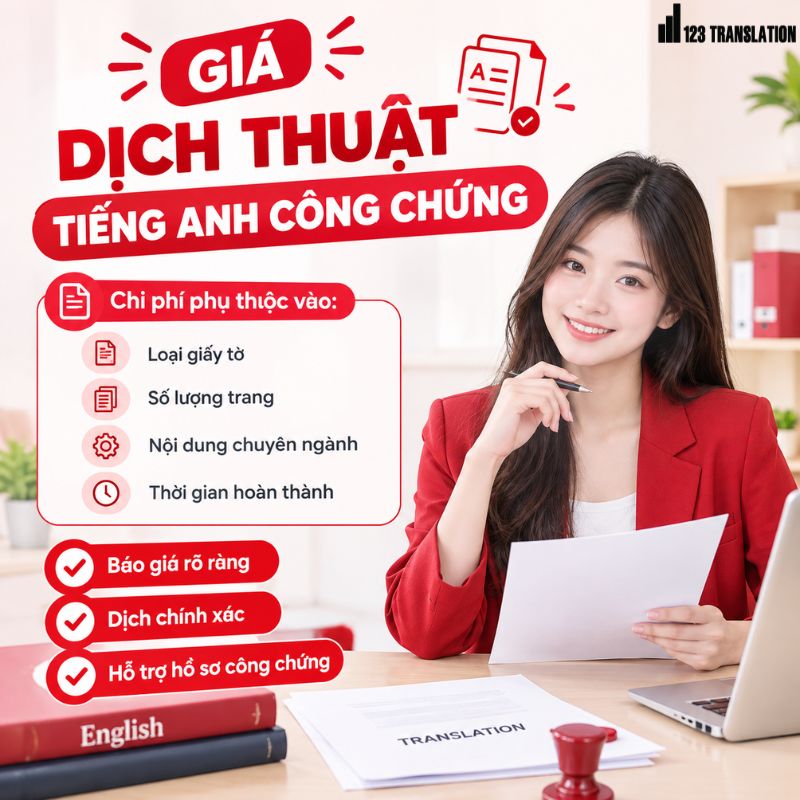 Giá dịch thuật tiếng Anh công chứng: Cập nhật chi phí và những điều cần biết