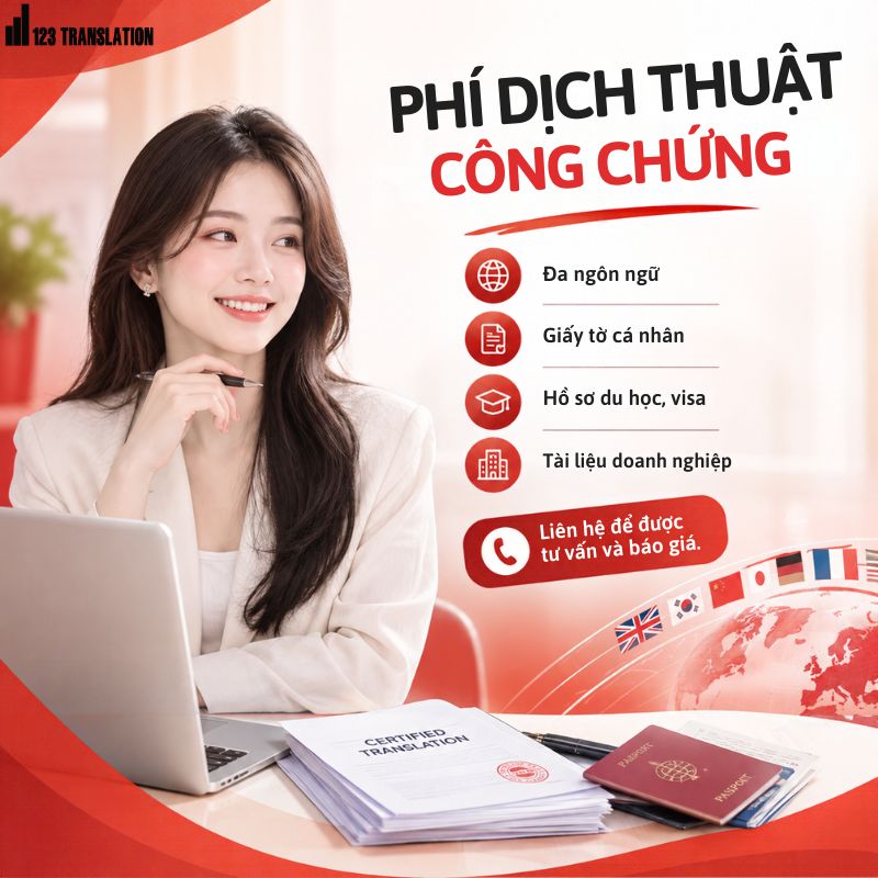 Phí dịch thuật công chứng: Bảng giá tham khảo và những điều cần biết