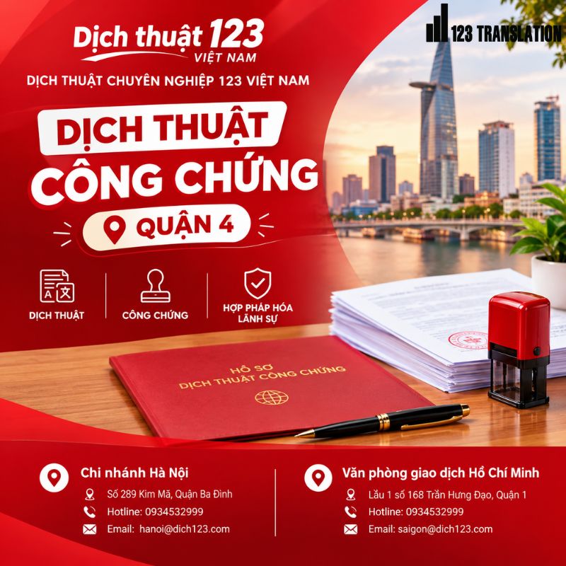 Dịch thuật công chứng quận 4