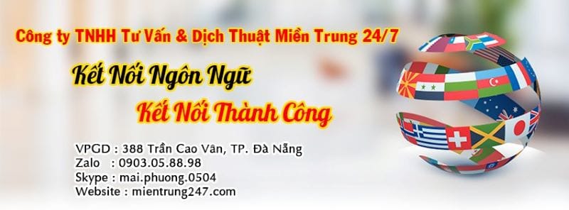 dịch thuật công chứng Đà Nẵng miền trung 24/7