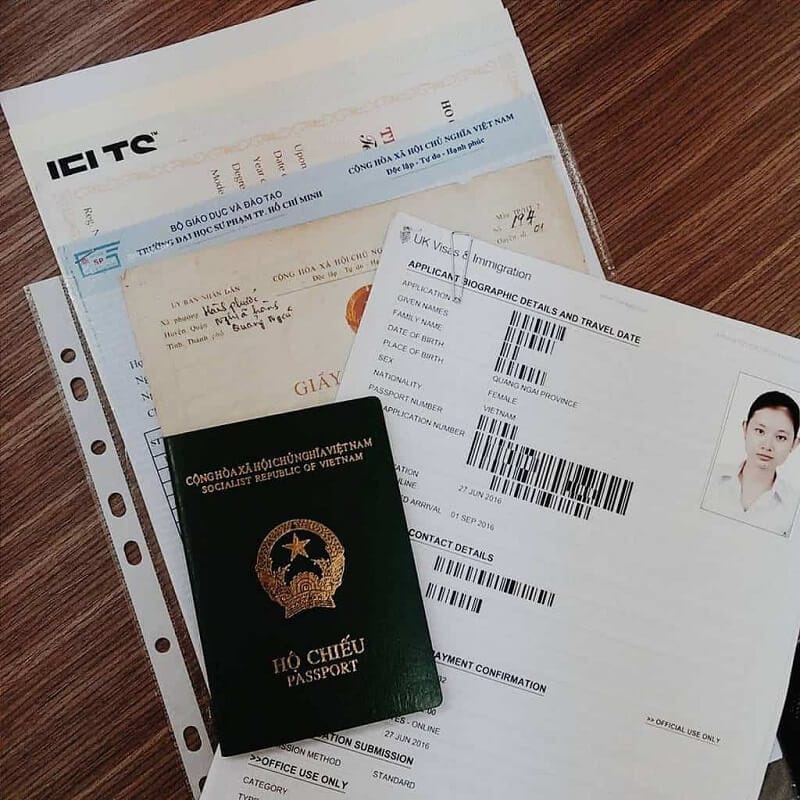 các giấy tờ cần thiết để dịch thuật hồ sơ xin visa