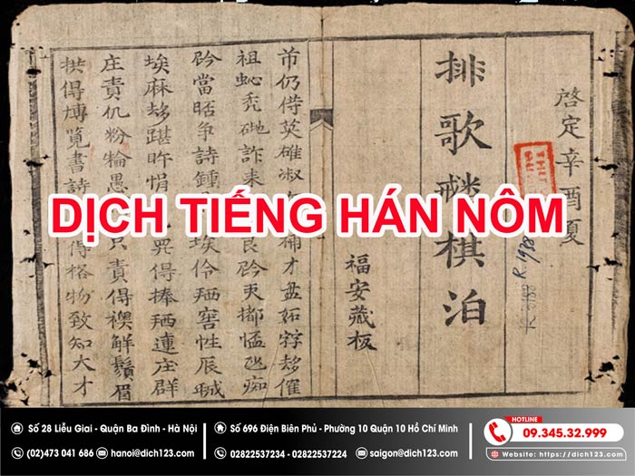 dịch tiếng Hán Nôm uy tín
