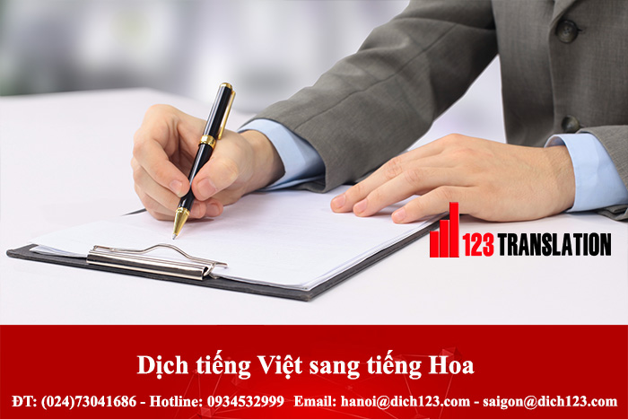 Dịch tiếng Việt sang tiếng Hoa