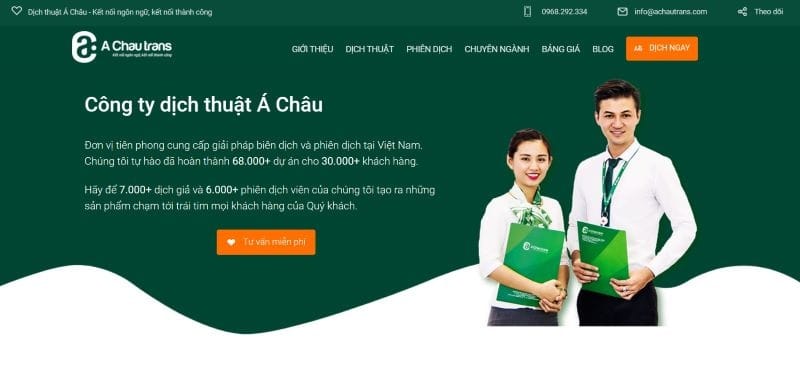 dịch vụ dịch thuật online - dịch thuật á châu