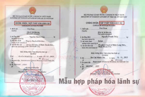 mẫu hợp pháp hóa lãnh sự giấy khai sinh