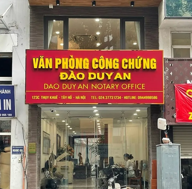văn phòng công chứng Tây Hồ - đào duy anh