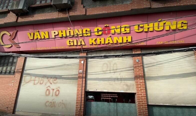 văn phòng công chứng từ liêm gia khánh
